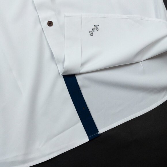 State & Liberty Performance Dress Shirt Men's XL Athletic Solid White Stretch - Picture 10 of 15